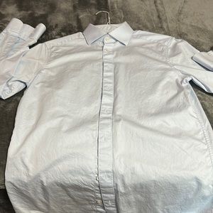 Long sleeve dress shirt 15x34 double sleeve button